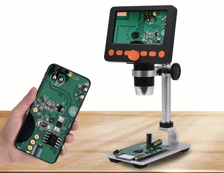 4.3Inch IPS Screen 50-1000X WIFI Digital Microscope For PCB Skin Check Handheld Endoscope Inspection Magnifier Otoscope Camera