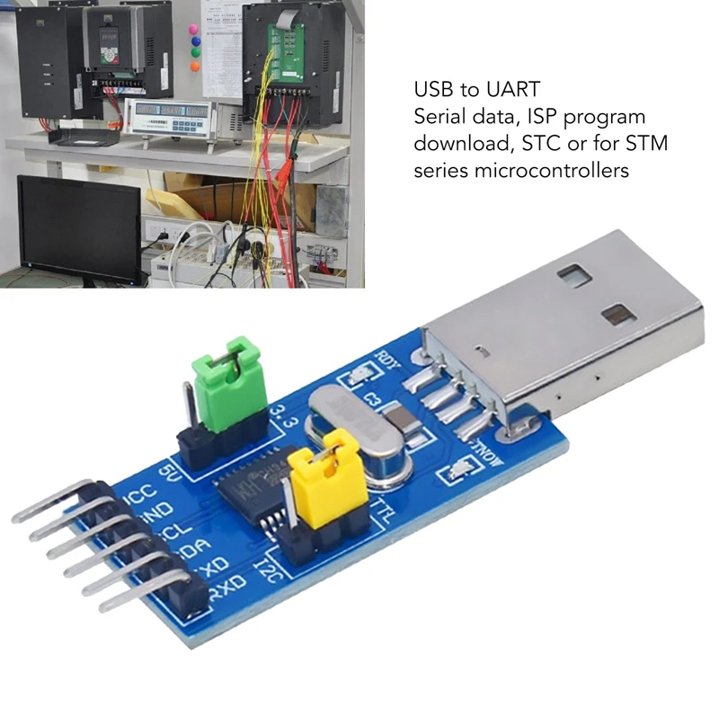 Módulo adaptador USB para IIC USB, I2C UART Converter, Componentes eletrônicos, Plástico, 1 conjunto