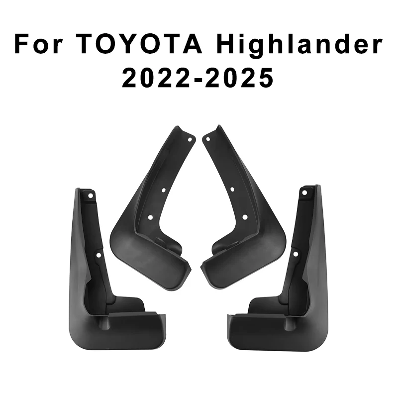 

4pcs Car Mud Flaps Fender for TOYOTA Highlander 2022-2025 Automotive Mudguards, Waterproof, Mud Splashing Prevent Accessories