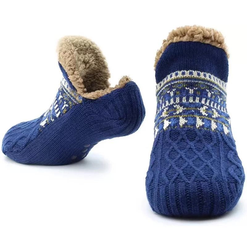 Home Slippers Women Winter Floor Shoes Indoor Socks Shoes Warm Woolen Ladies Plush Soft Winter Slippers Pantoffels