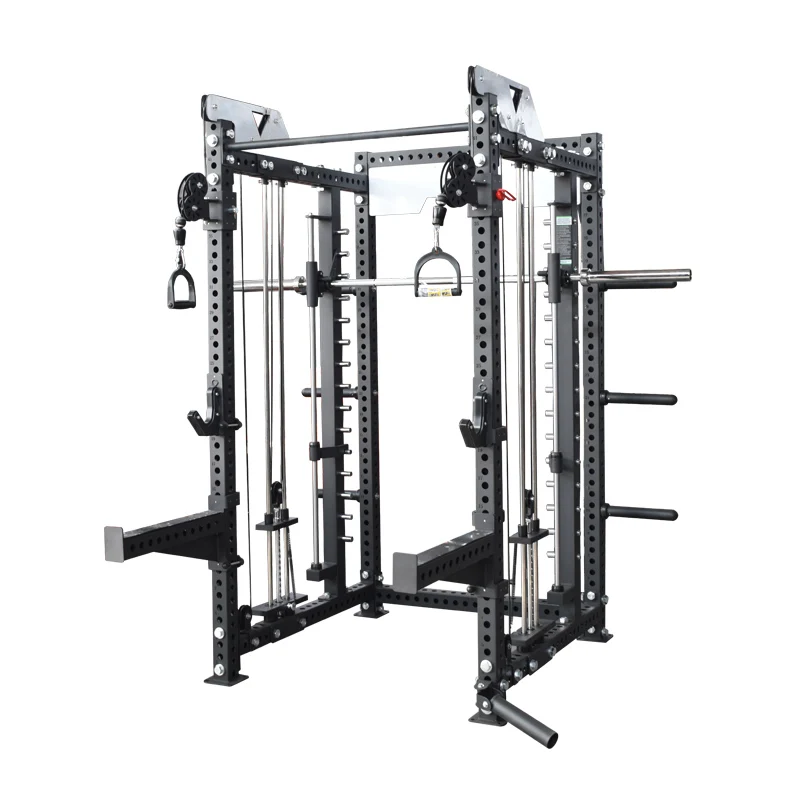 Multi-Functional Metal Commercial Universal Training Fitness Equipment Gantry Home Gym Smith Machine Squat Bench Arm Workout