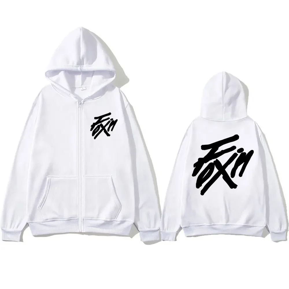 2025 Korean Kpop ATEEZ Print Vintage Zip Up Hoodies Men Women Hip Hop Fashion Cardigan Sweatshirt Fleece Loose Casual Coats