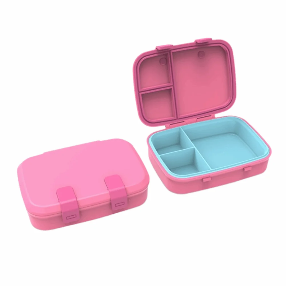

Durable Sealed Portable Lunch Box 3 Grids 800ML Divides Food Container Large Capacity Reusable Snack Food Box Camping