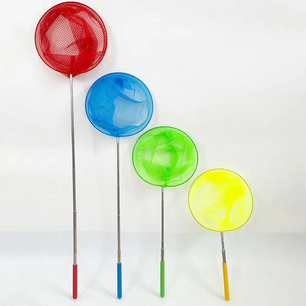 

1pc Fishing Telescopic Butterfly Net for Kids Stainless Steel Retractable Handle Net Children Fish Tackle Tool Accessories