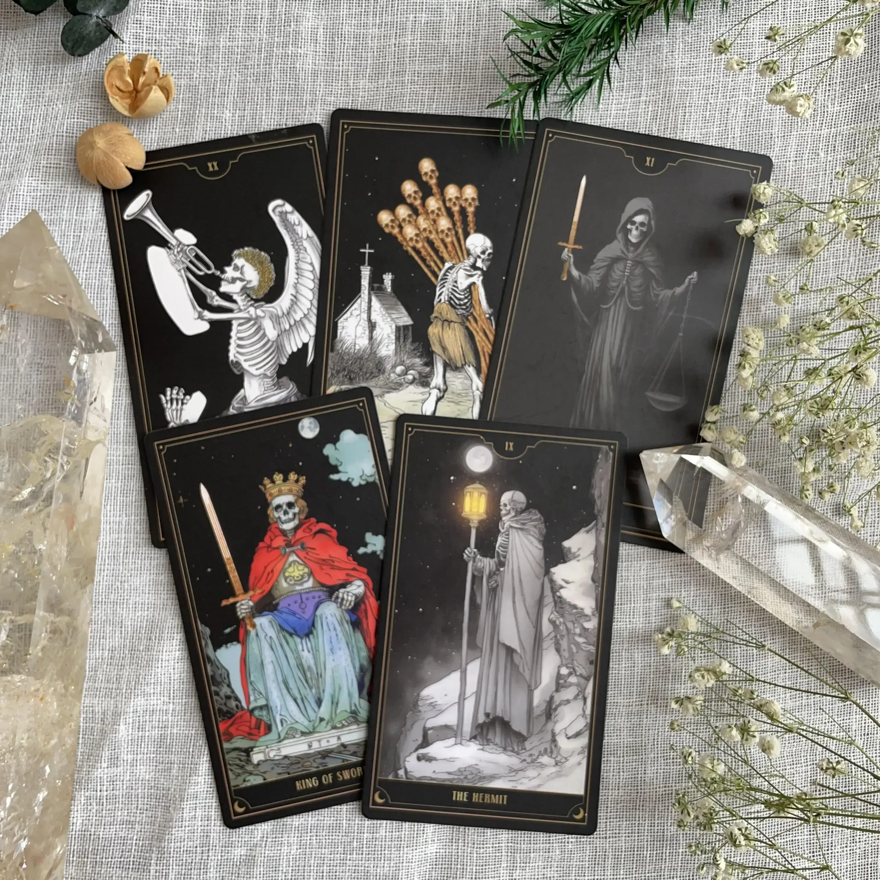 Original Starry Sky Witt Astrologer Rider High Quality Skull Tarot 78 Cards Decks Divination Oracle Spanish Russian Collectible