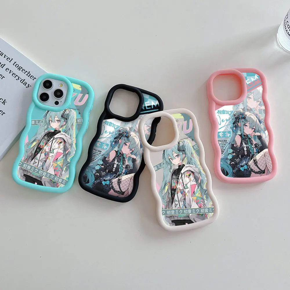 Cute Hatsunes Mikus Phone Case For Xiaomi Redmi Note 8 9 9S 10 10S 11 12 13 Pro Plus 4G 5G Candy Color Soft TPU Back Cover