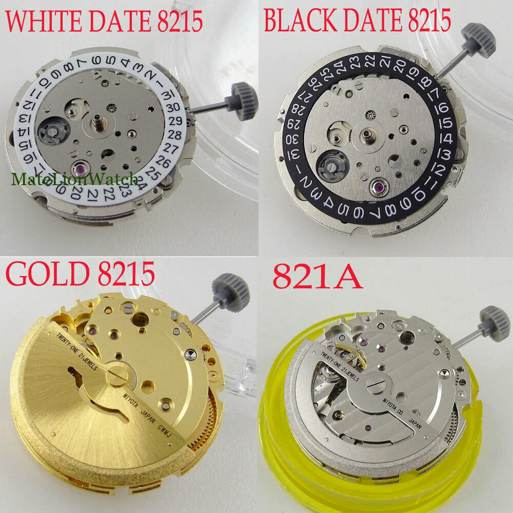 Miyota 8215 Automatic Movement Part White/Black Date High Accuracy Accessories