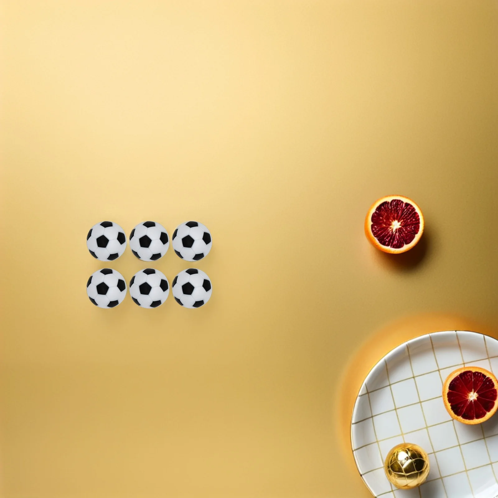 

6 Pcs Foosball Football Table Soccer Game Balls Replacement Mini Small The Hips Tabletop Man Footballs