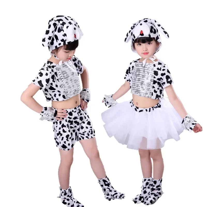 New 2025 Children Baby Animal Spotty Dog Tail Tutu Skirt Dalmatian Boy Girl Halloween Party Cosplay Costume Shoes Kid MN3 wat160