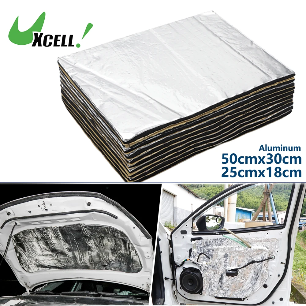 

UXCELL 9pcs 50x30cm Car Sound Deadening Mat Aluminum Damping Heat Shield Noise Insulation Thick 3mm 6mm 8mm