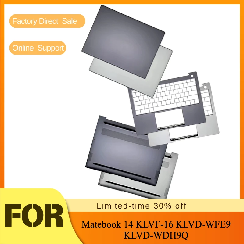 LCD Screen Back Case/Upper Cover/Palm Rest/Bottom Shell/Lower Base For Matebook 14 KLVF-16 KLVD-WFE9 KLVD-WDH9Q