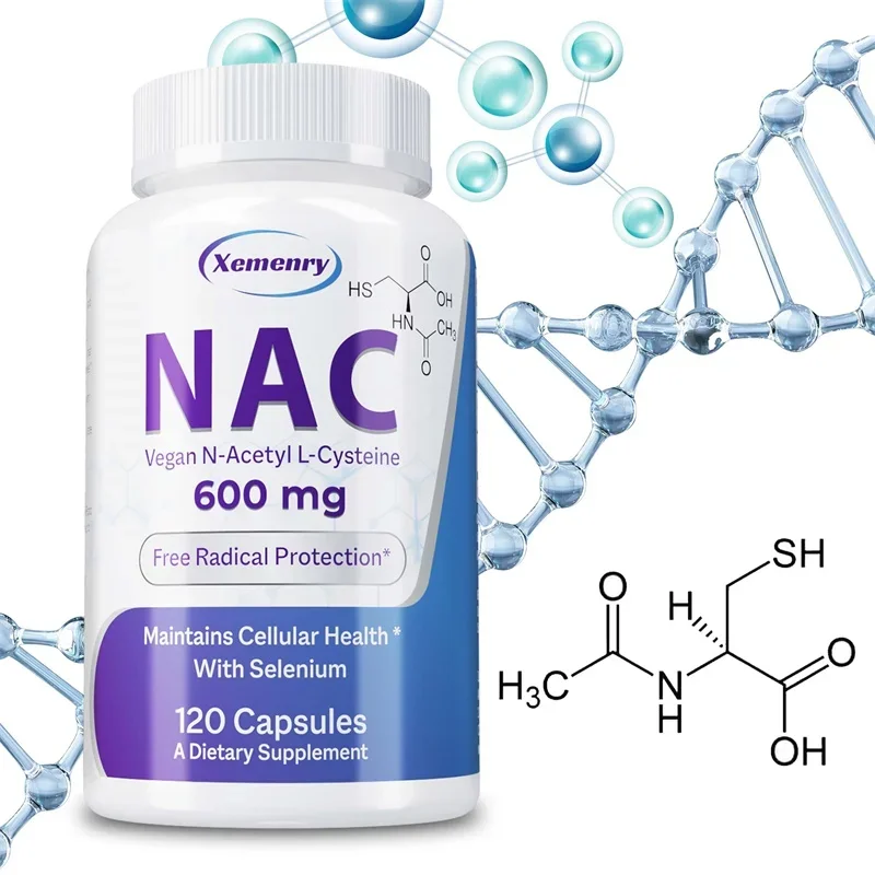 Capsule NAC 600mg - Supporta la salute della pelle, antiossidante, disintossicante, migliorano l'immunità - Non GMOSupplemento