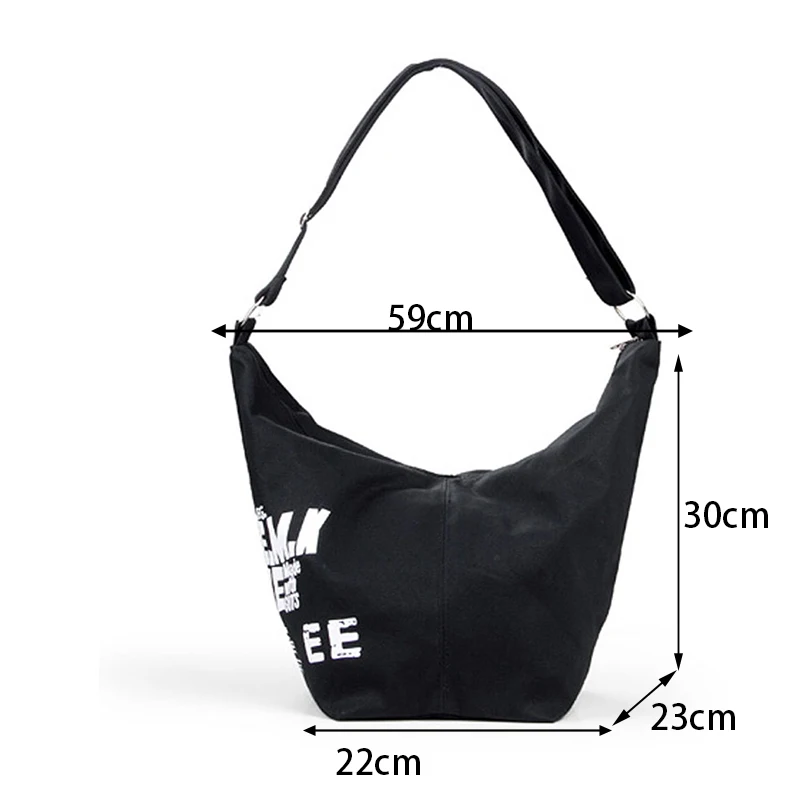 Yogodlns Brief Dekore Leinwand Umhängetasche Für Frauen Große Kapazität Einkaufstasche Student Bookbags Reise Duffle Bag Shopping Totes – Detail 24