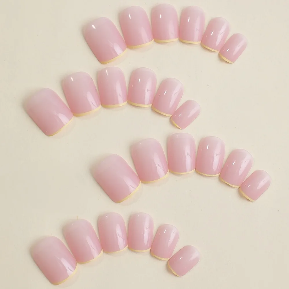 Testa quadrata unghie finte francesi Manicure indossabile staccabile copertura completa Ballerina punte per unghie finte donne