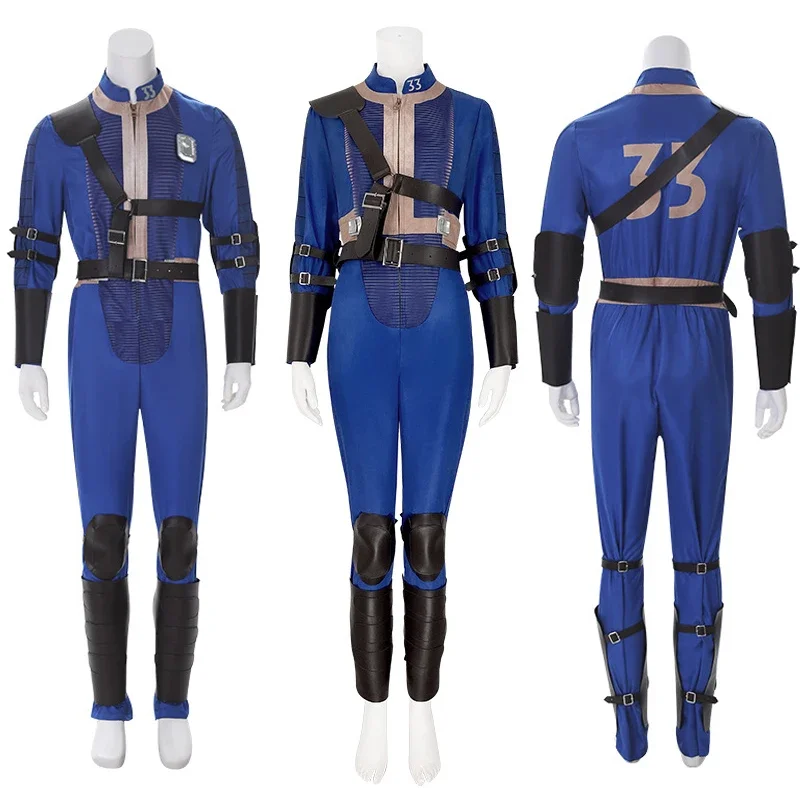 

2024 Hot Game TV Lucy Vault 33 Cosplay Jumpsuit Costume Adult Men Women Uniform Bodysuit Halloween Party Clothes Outfit