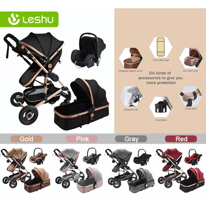 Classic Baby Strollers Pram Carseat And Stroller For New Born Baby Luxury Baby Strollers