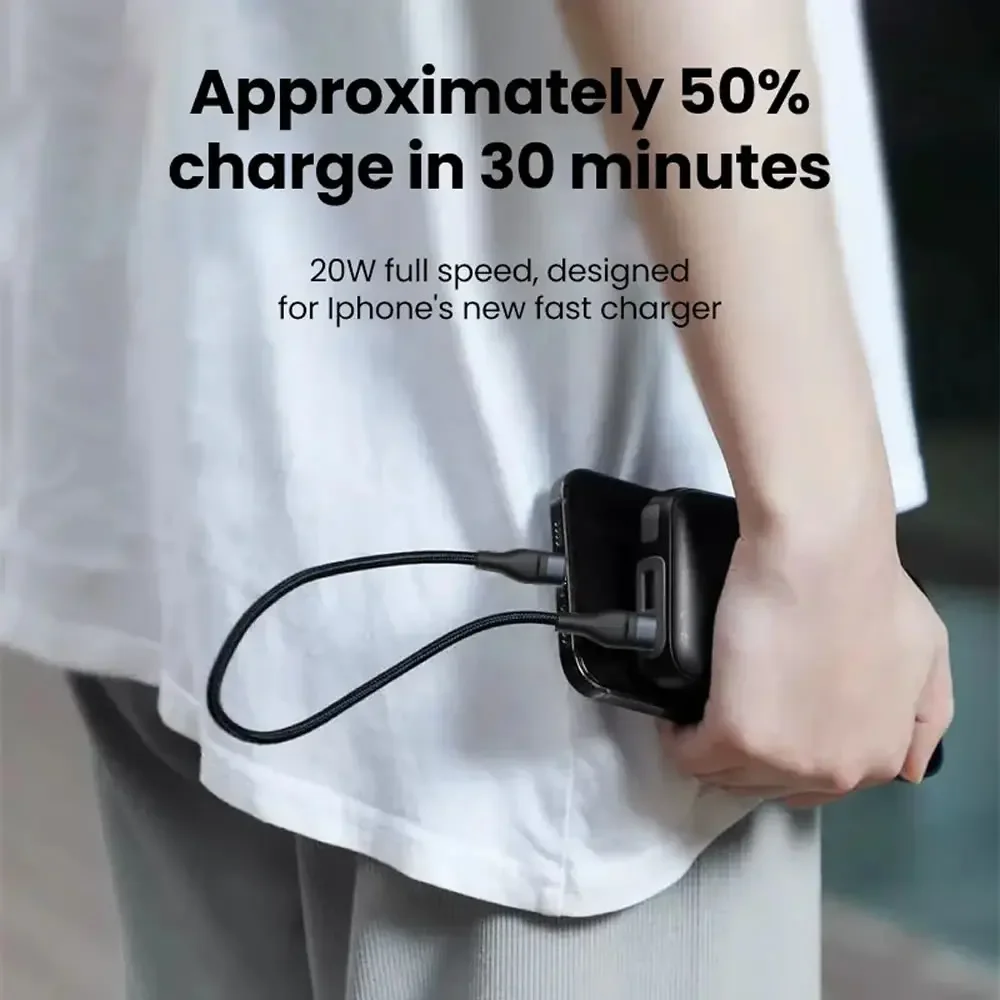 65W PD Short USB C Cable Fast Charging High Speed Data Sync Cord Type C Quick Charge for iPhone Samsung Xiaomi Mobile Phone