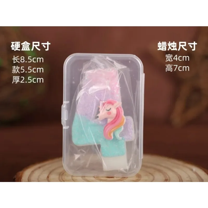 for Kids Birthday Party Festival Cake Decoration Atmosphere Props Fun Themed Candle 0-9 Number Cartoon Unicorn Digital Candles image 6