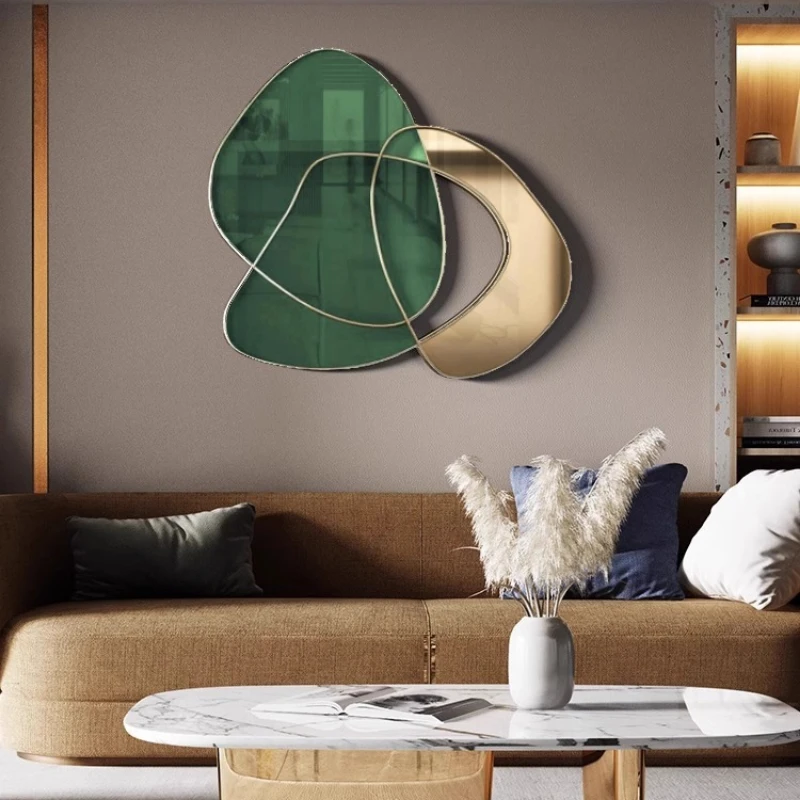 

Italian light luxury model house metal wall decoration guest restaurant wall decoration entrance aisle creative