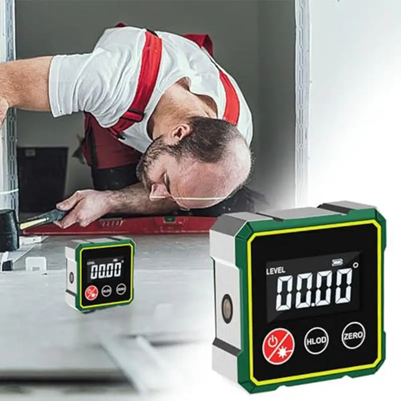 

Digital Angle Finder Magnetic Angle Finder Protractor Inclinometer Measuring Gauge Cube With Magnetic Base & Backlight For