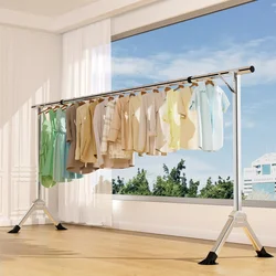 Space Window Clothes Hanger Rack Balcony Adults Pants Accessories Drying Racks Saving Tripod Tendedero De Ropas Home Furniture