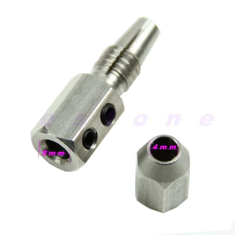 Q0KB Flex Collet Coupler For 5mm Motor Shaft & 4mm Cable RC Boat Stainless Steel 1pc