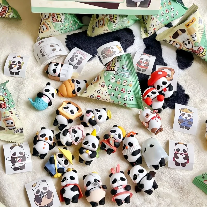 جديد 52 لعبة الباندا لفة الحد الأدنى سلسلة متعددة الاستخدامات صندوق أعمى لطيف الباندا دمية المعلقات للفتيات لعبة عصرية الأطفال هدية الكريسماس