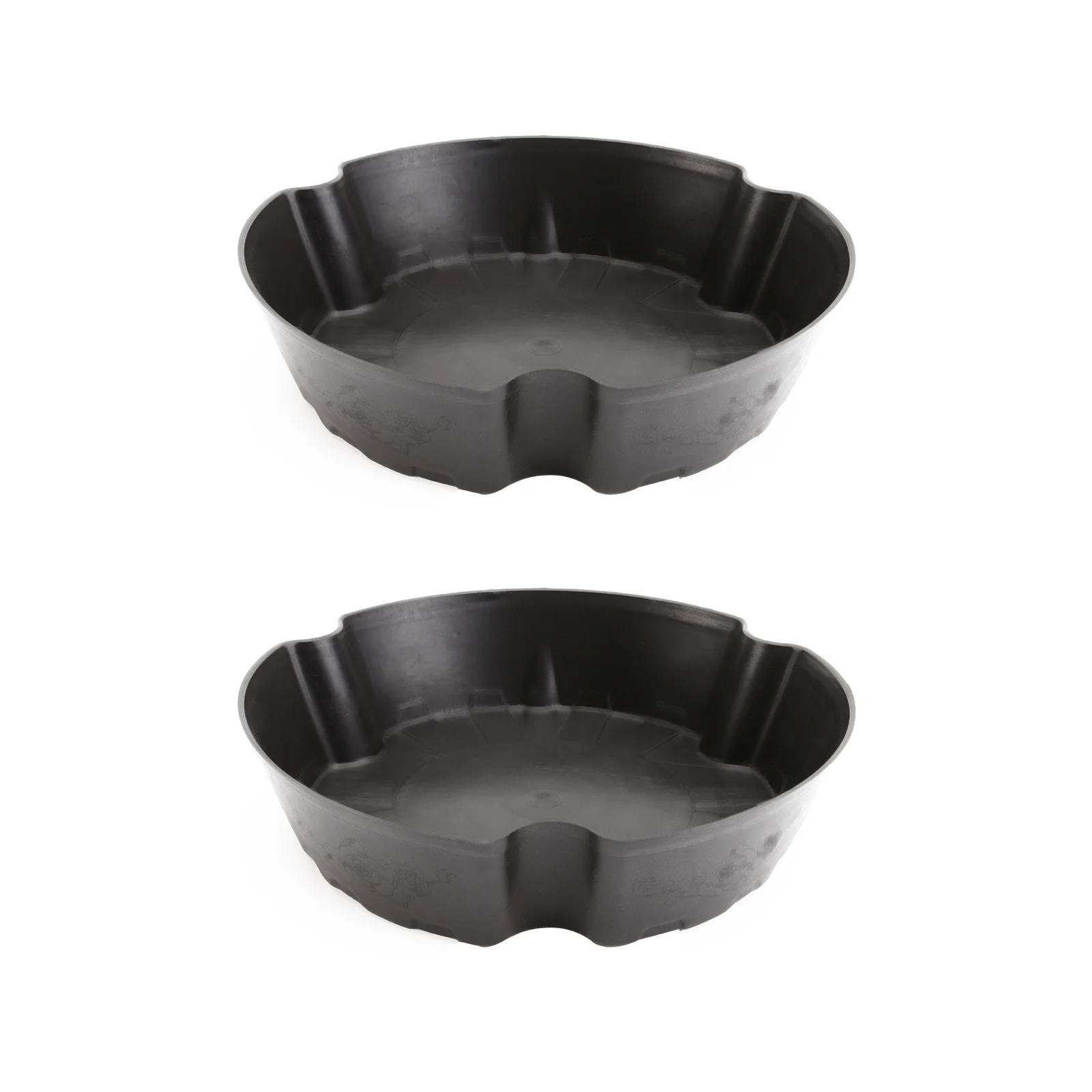 

2Pcs Black Plastic Planters Round Planting Pots Durable Lightweight Home Garden Office Window Decoration Home Flowerpot