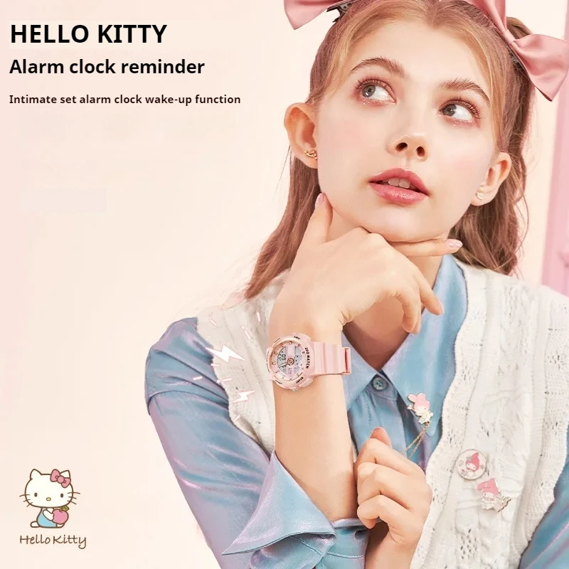 Hello Kitty Watch Kawaii Kuromi Cinnamoroll Quartz Casual Fashion Melody WristWatch Women Kid Girl Children Birthday Gift