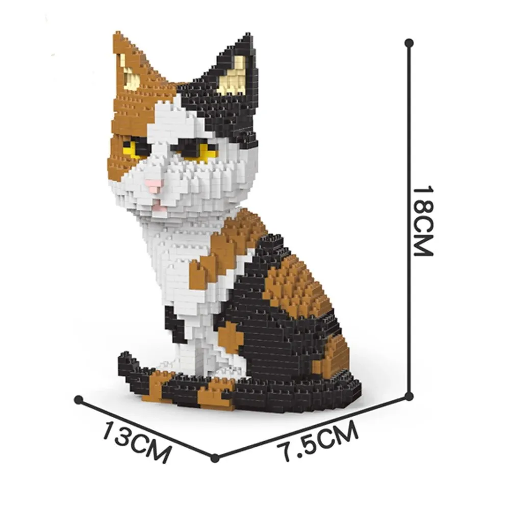 مكعبات بناء لطيفة على شكل قطة وكلب للحيوانات الأليفة، مجموعة نماذج DIY لعبة بناء إبداعية، طوب قابل للجمع، فكرة هدية فريدة من نوعها