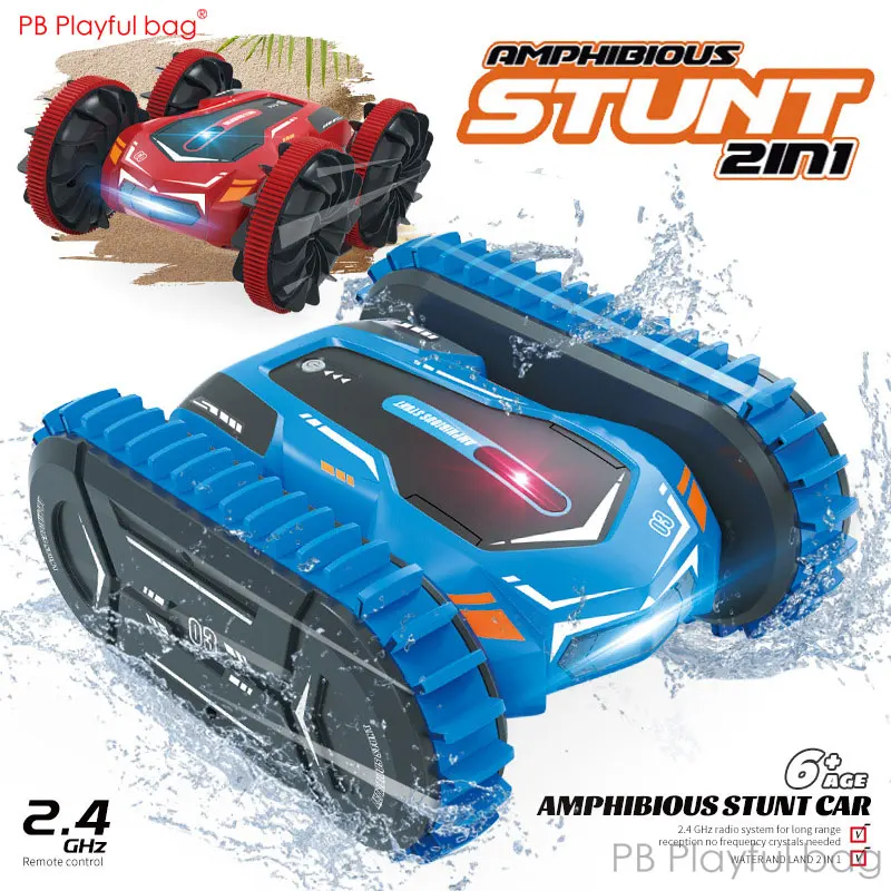 

2.4G Amphibious Vehicle RC Double-sided Water & Land 2in1 Stunt Car 4 wheel drive high and low speed drift vehicle Kid toy AC76