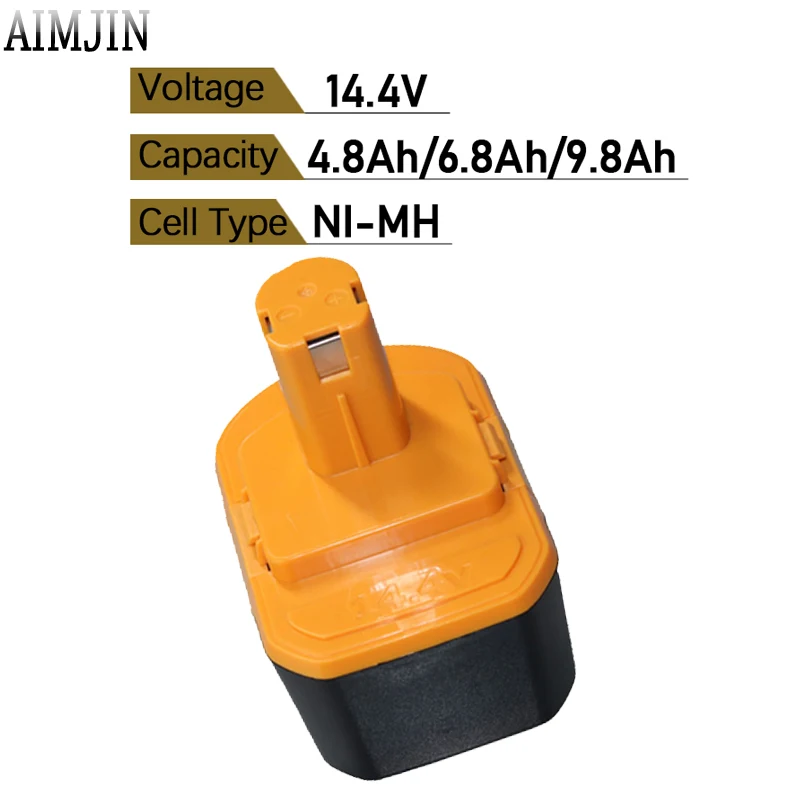 

14.4V 4.8Ah/6.8Ah/9.8Ah For Ryobi Battery R10521 RY6201 RY6202 130224010 130224011 130281002 1314702 1400144 1400655 Cordless