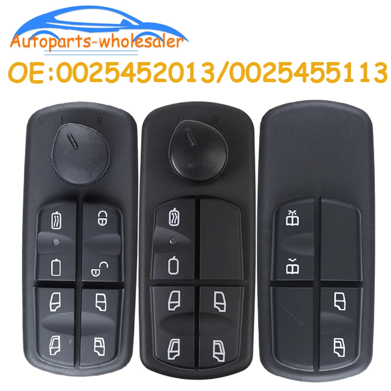 Interruptor de Control de ventanilla eléctrica para coche Mercedes Benz, interruptor de Control para camión Axor Schalter, 0025452013, 0025455113, 0045455913, A0025452013, 0015452013