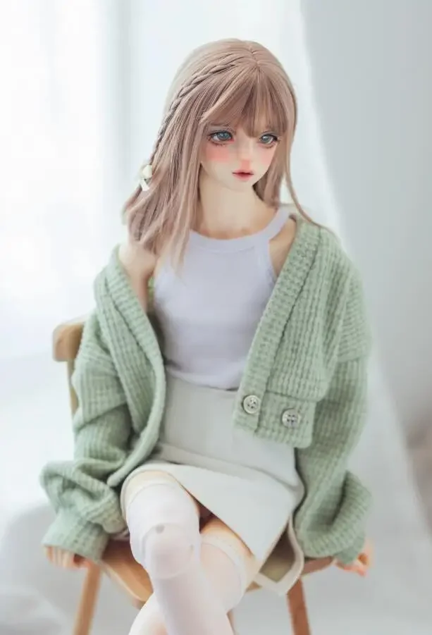 D04-B193 giocattolo fatto a mano per bambini BJD/SD 1/3 1/4 MSD SD10 POPO68 Giacca verde chiaro 4 pezzi/set