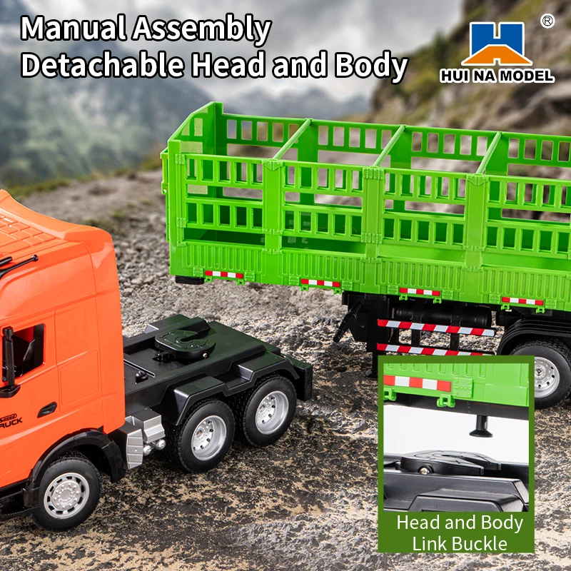 Huina 1312 1/18 semi lega 9CH 2.4Ghz RC simulazione camion ferroviario alto suono e luce 312 telecomando ingegneria auto ragazzo giocattolo