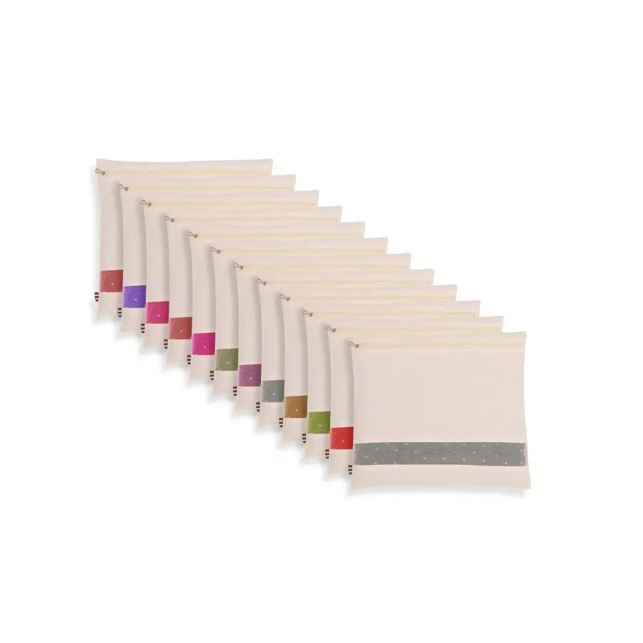 

Cotton Storage Bag Covers For Storage Set Of 20 Big Size Single 16 X 14 Inches Saree Bag for Clothing Store Transparent window 2