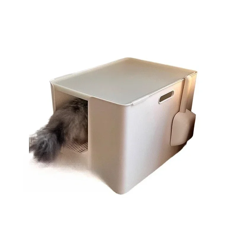 Cat litter box Fully enclosed oversized giant deepened anti-belt sand splashing cat toilet cat supplies
