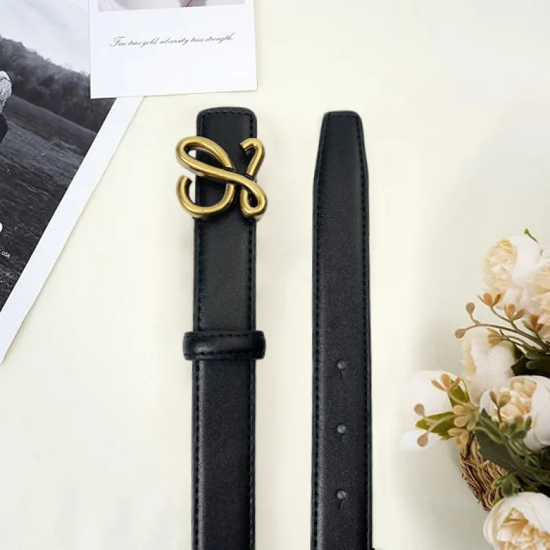 2025 حزام جلدي نسائي دنيم متعدد الوظائف بأسلوب شخصي زخرفي حزام خصر من سبيكة حزام رفيع للنساء