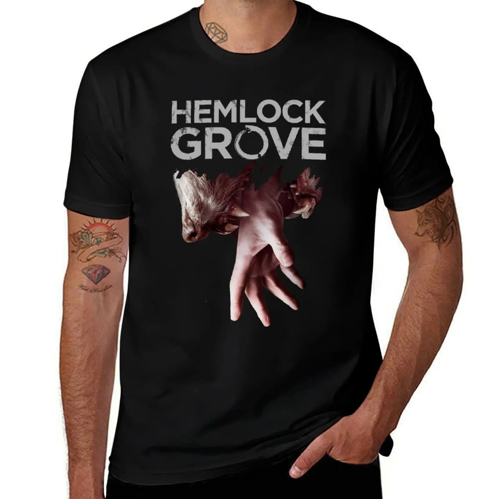 

Hemlock Grove Wolf Hand T-Shirt Dry Fit Athletic Short Sleeve Shirt