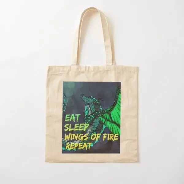 

Холщовая сумка Eat Sleep Wings Of Fire, повседневная женская складная сумка-тоут Dragon Co, многоразовая модная сумка с принтом
