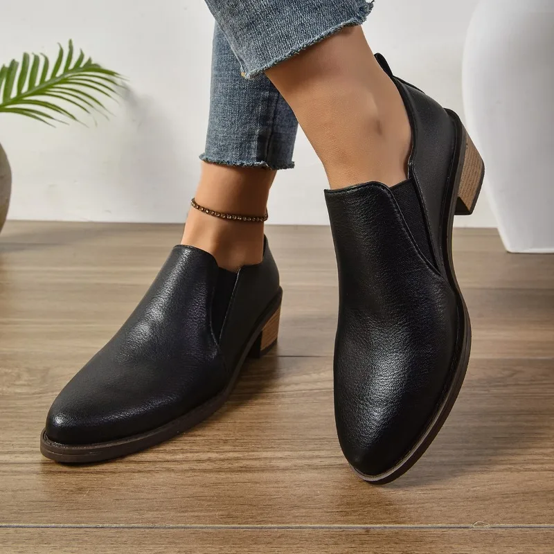 Super Soft Sheep Loafer Shoes Women Slip on Soft Sole, Pointed Toe, Deep Mouth, Long-standing Work Shoes Without Tired Feet