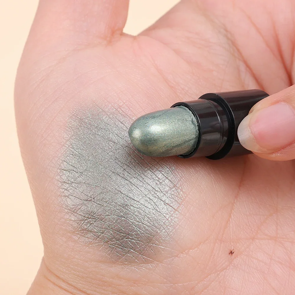 12 Farben glänzende Lidschatten Stift Glitter Seidenraupe Eyeliner Make-up-Tools schimmern kosmetische Perl glanz langlebigen Lidschatten Bleistift