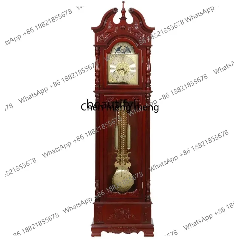 LHY26 ss New style Polaris 40-day clockwork solid wood mechanical floor clock living room vertical clock ss 8617