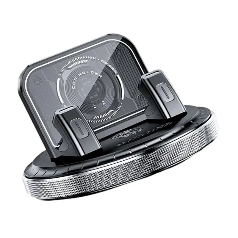 Y1UB Car Phone Holder with 360 Degree Rotating Adhesive Dashboard Base Double Clamp Arm