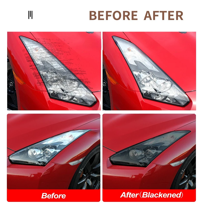 For Nissan GTR R35 Nismo 2009-2020 Accessories Car Headlight Protective Film Headlamp Vinyl Transparent Black TPU Sticker