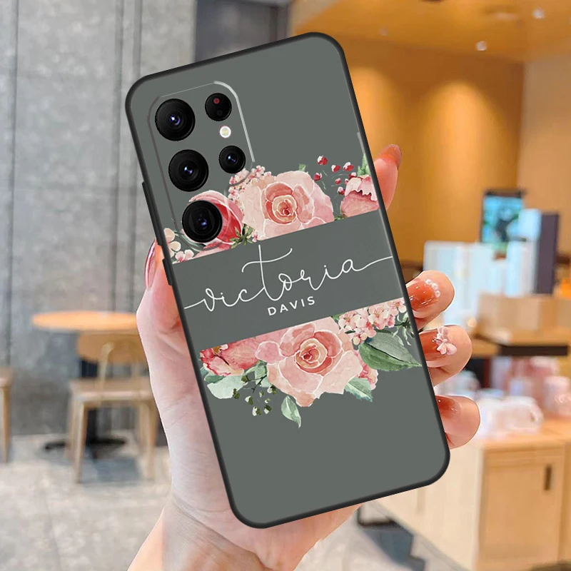 shinee hearts custom name initials Case For Samsung Galaxy S22 S23 Ultra Plus Note10 Note20 S8 S9 S10 S20 FE S21 FE Coque