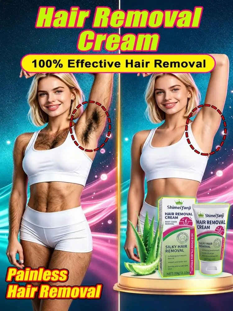 Mild Body Hair Removal Cream, Soften Unwanted Body Hair, Hydrating Moisture Lock Formula, Skin Gentle, Easy Rinse for Daily Body Skincare & Beauty