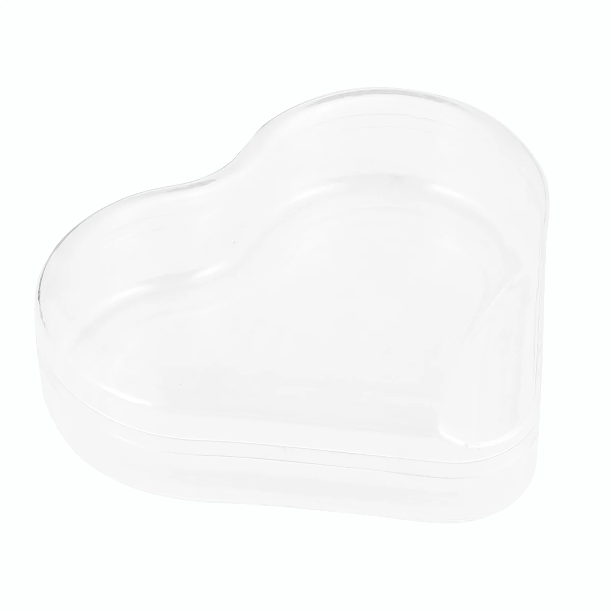 

5pcs Heart-Shaped Transparent Plastic Storage Box Lightweight Jewelry Container For Women Girls Dust-Proof Mini