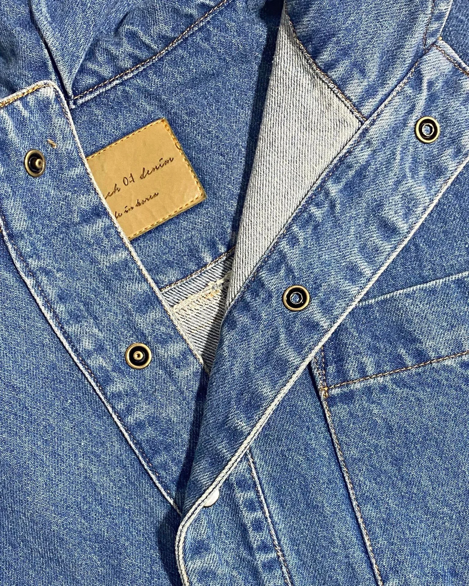

Casual Commute Denim Hooded Jaet Top PREON Work Approach Versatile Long Sve Cotton Blend Color Loose Fit irt