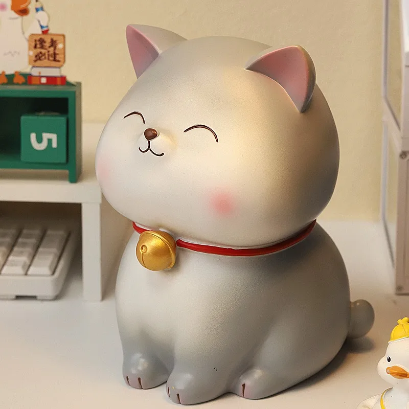 

Minimalist Cat Money Box with Cute Design, Small Coin Bank for Desk, Home Decor Savings Jar for Girls Women Gift